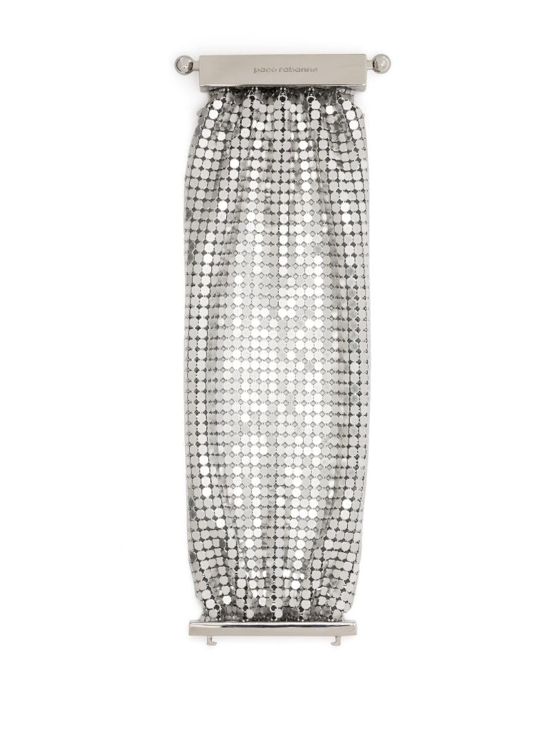 Silver-tone Pixel Chainmail Bracelet