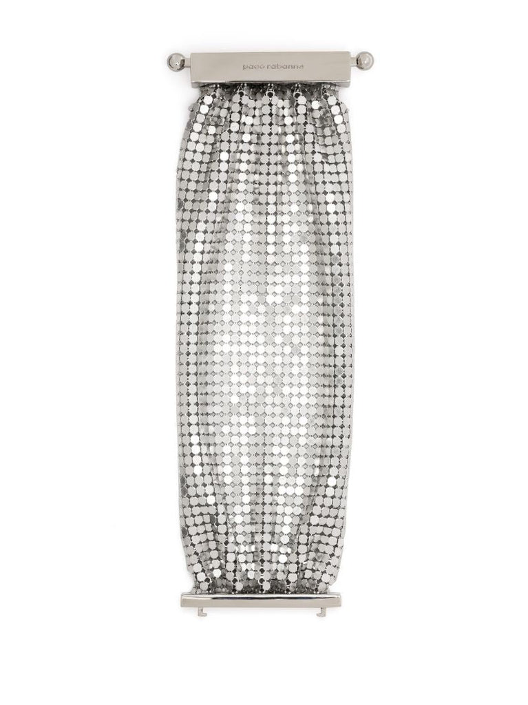Silver-tone Pixel Chainmail Bracelet