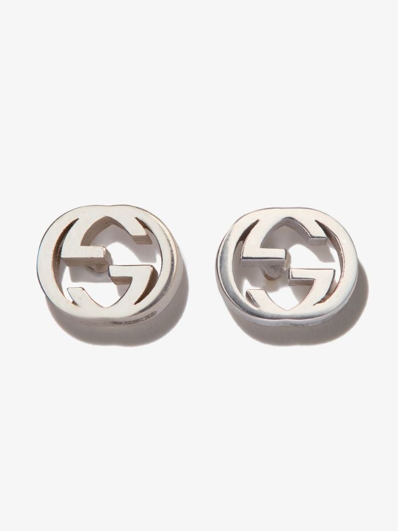 18k White Gold Interlocking Stud Earrings