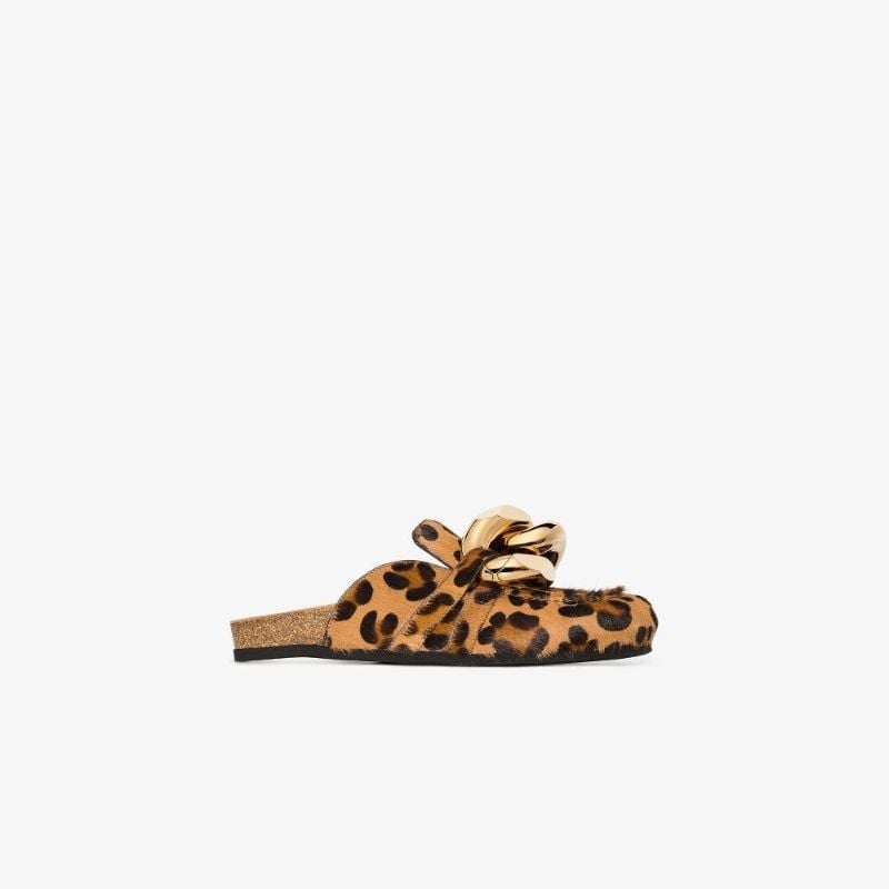 Leopard Print Chain Loafers