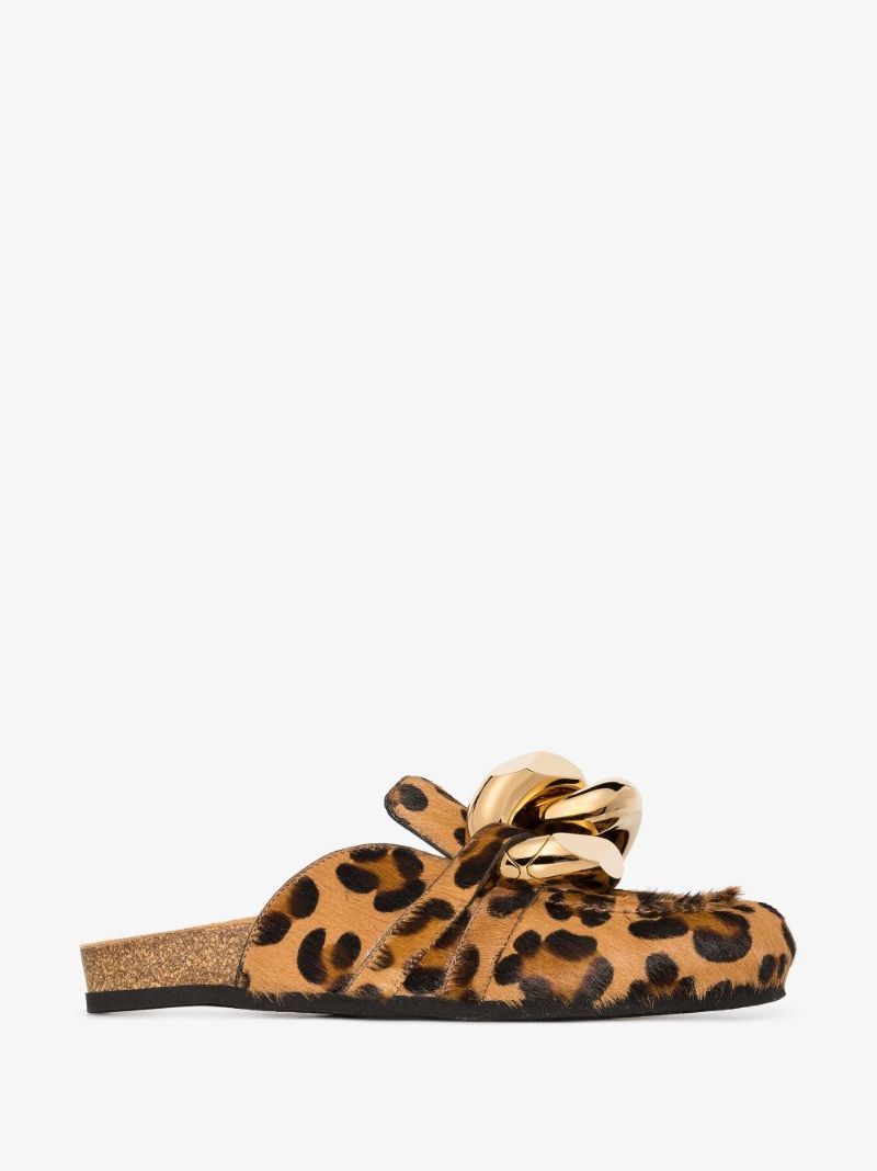 Leopard Print Chain Loafers