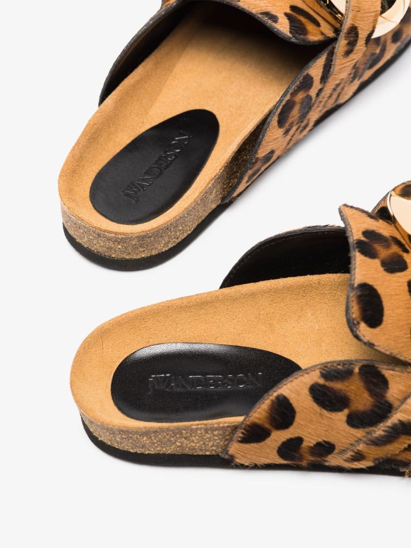 Leopard Print Chain Loafers