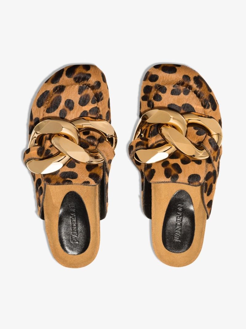 Leopard Print Chain Loafers