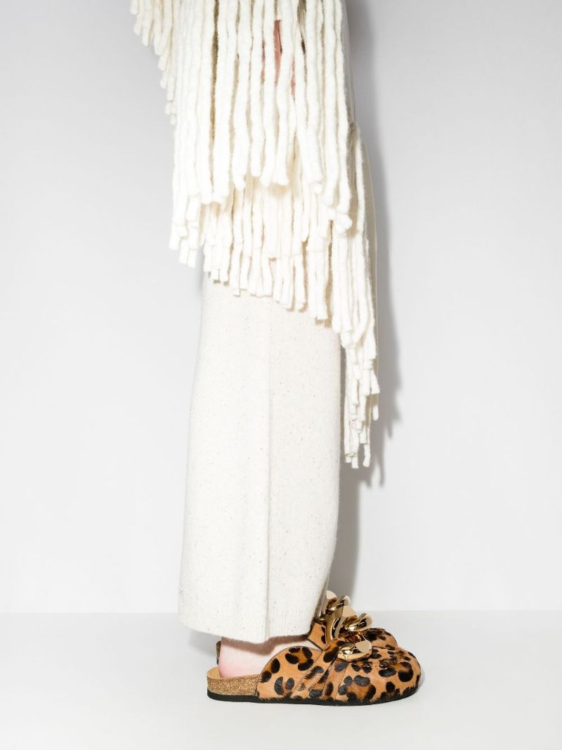 Leopard Print Chain Loafers