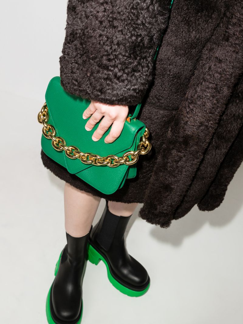 Green Mount Small Leather Shoulder Bag