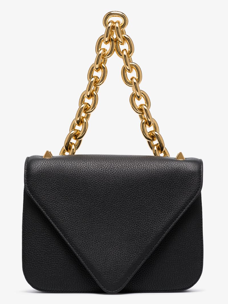 Black Mount Small Leather Shoulder Bag