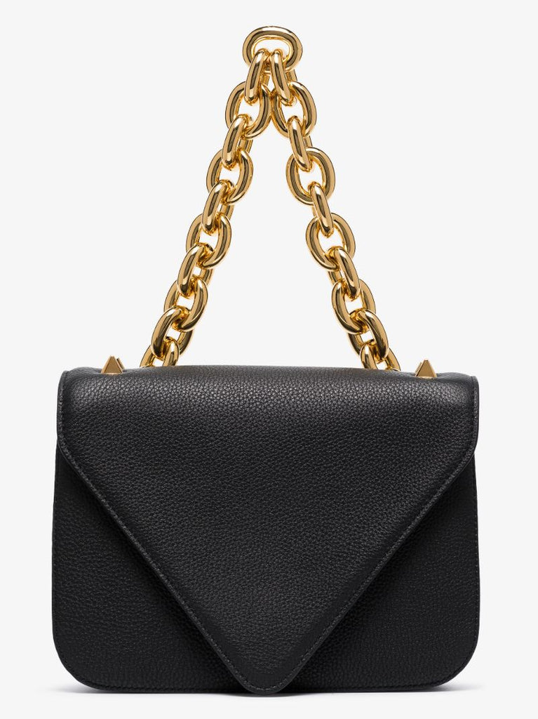 Black Mount Small Leather Shoulder Bag