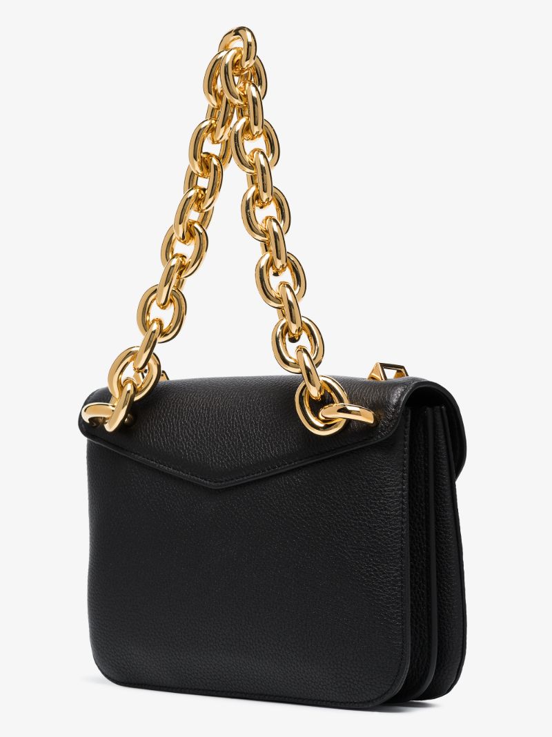 Black Mount Small Leather Shoulder Bag