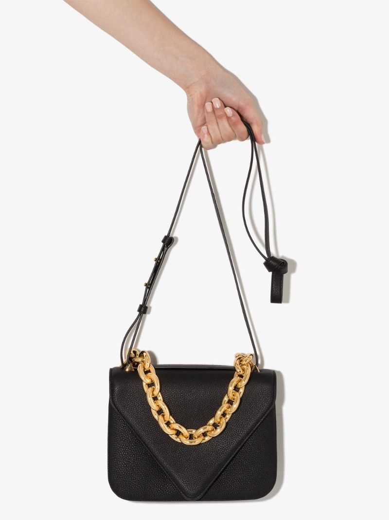 Black Mount Small Leather Shoulder Bag