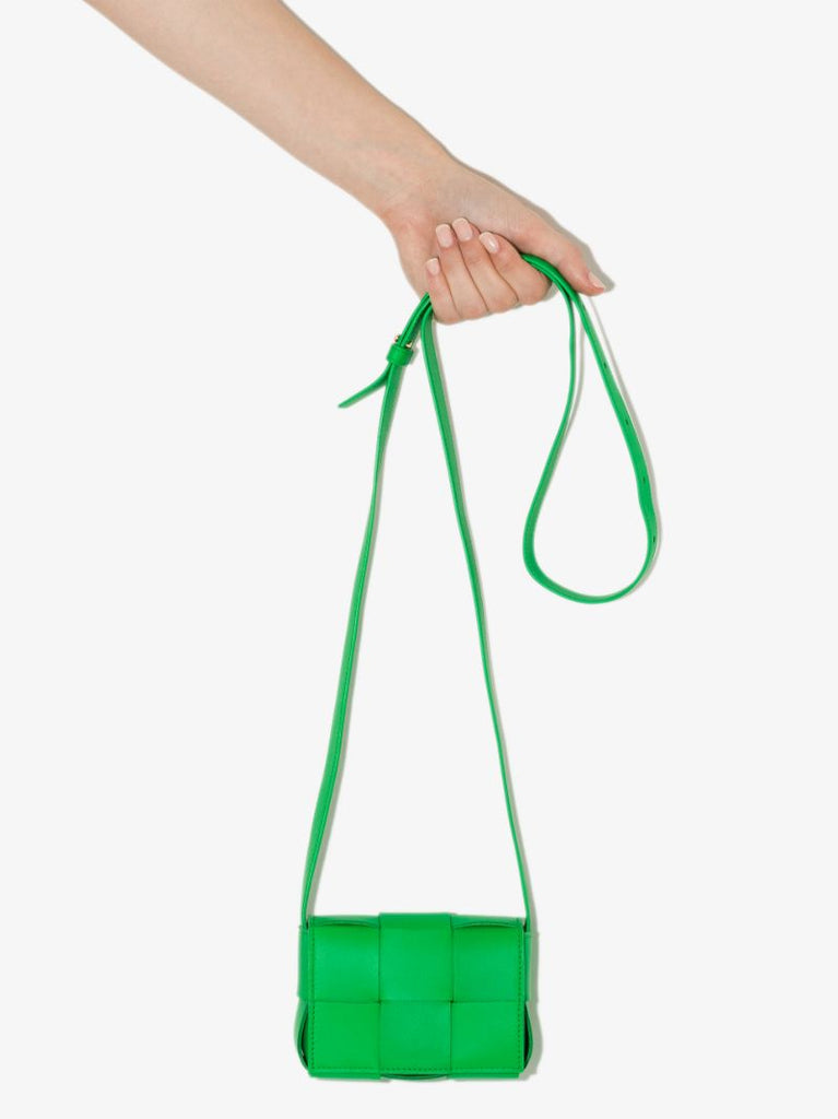 Green Cassette Leather Mini Bag