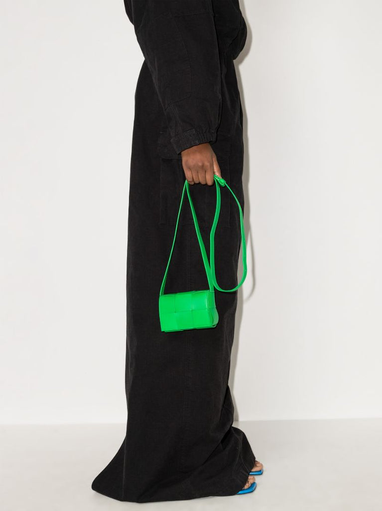 Green Cassette Leather Mini Bag