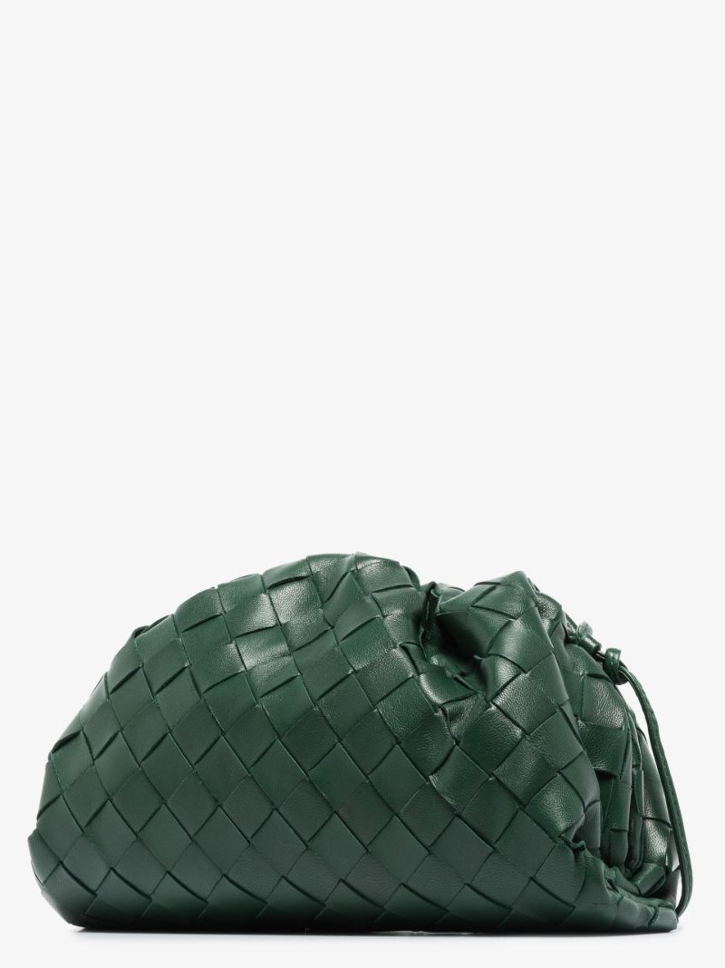 Green the Mini Pouch Leather Clutch Bag