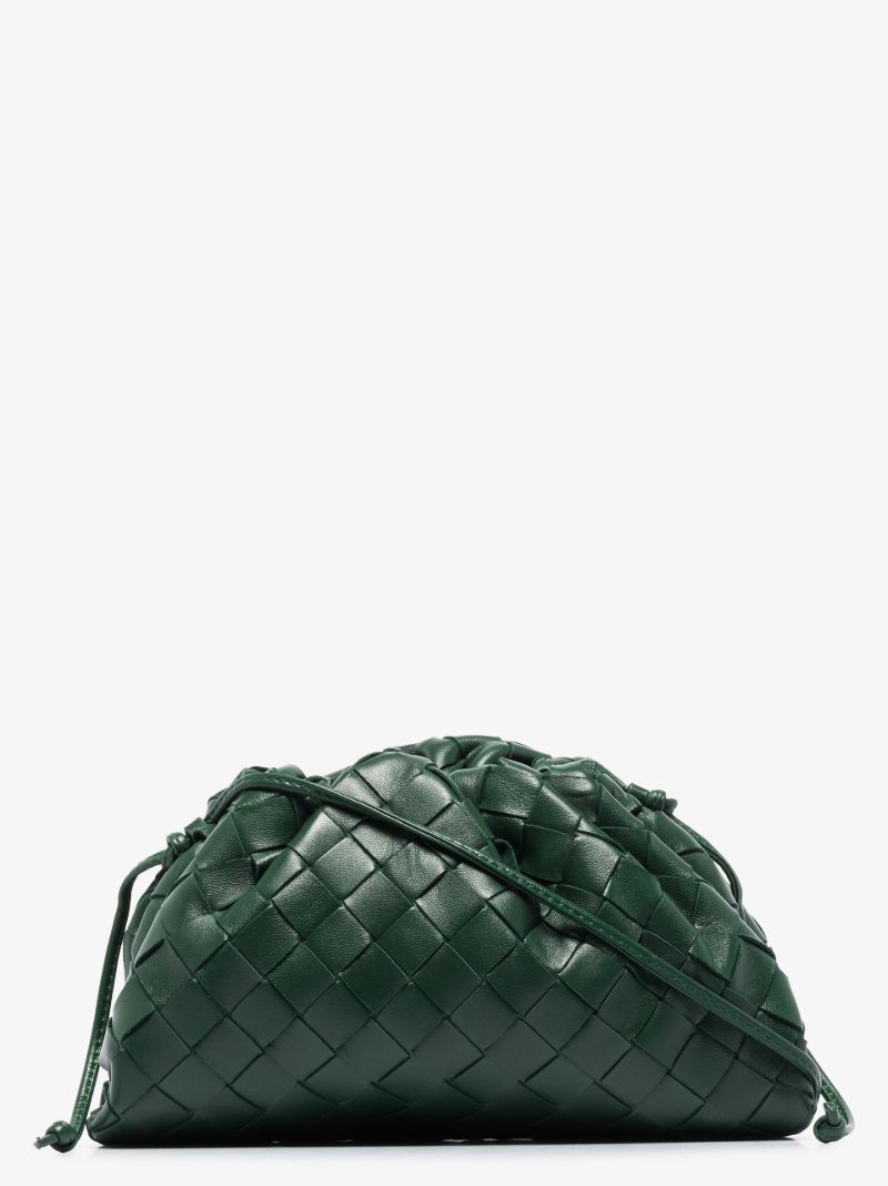 Green the Mini Pouch Leather Clutch Bag