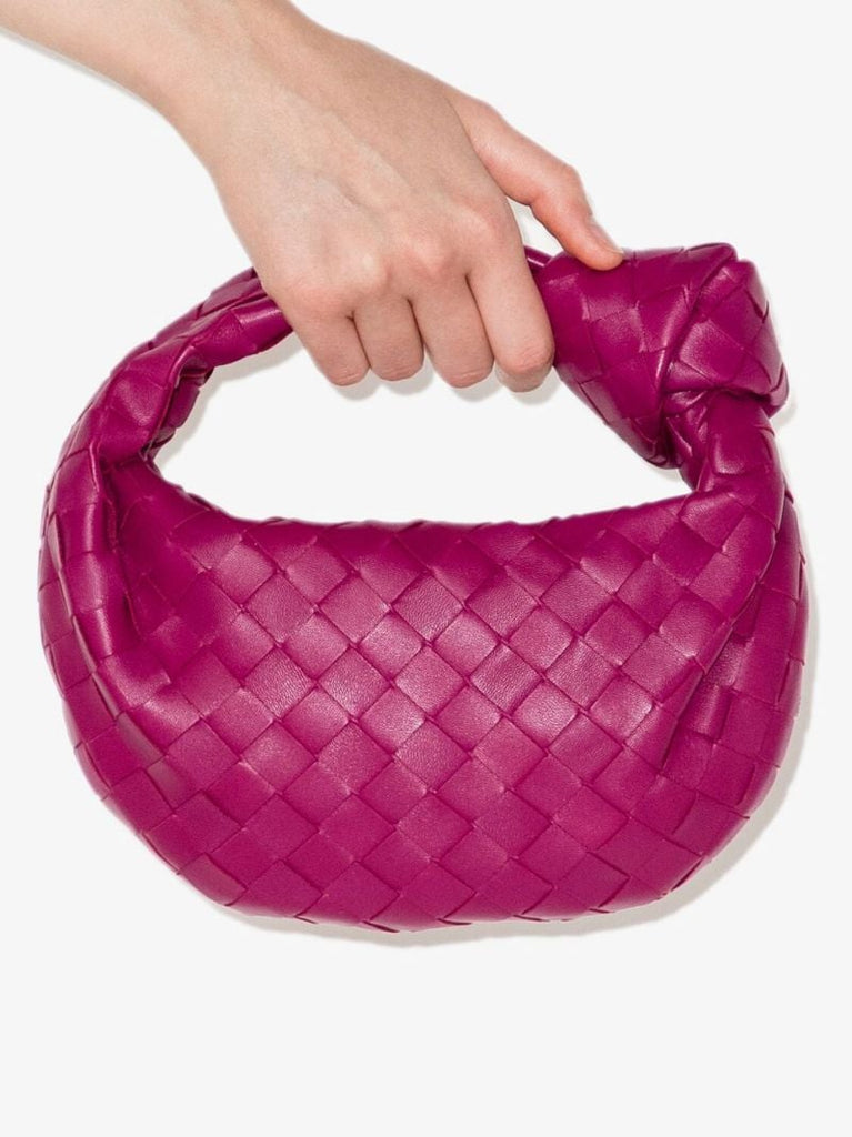 Purple Jodie Mini Leather Clutch Bag