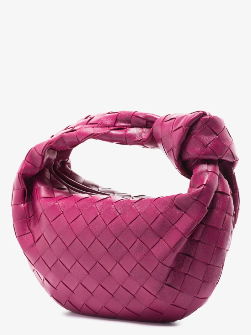 Purple Jodie Mini Leather Clutch Bag