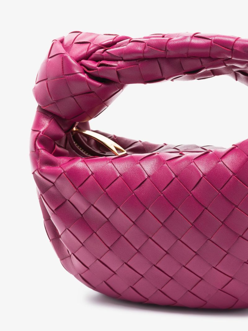 Purple Jodie Mini Leather Clutch Bag