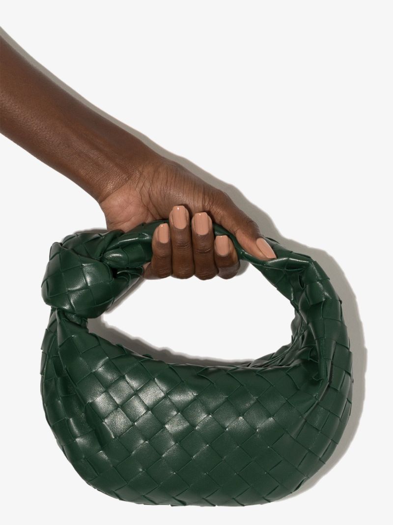 Green the Mini Jodie Leather Clutch Bag