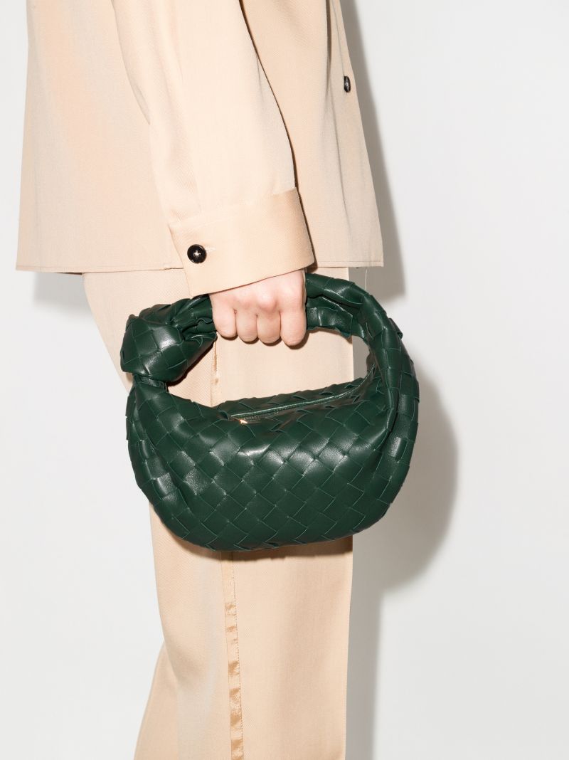 Green the Mini Jodie Leather Clutch Bag
