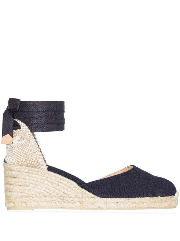 Blue Carina 60 Wedge Espadrilles
