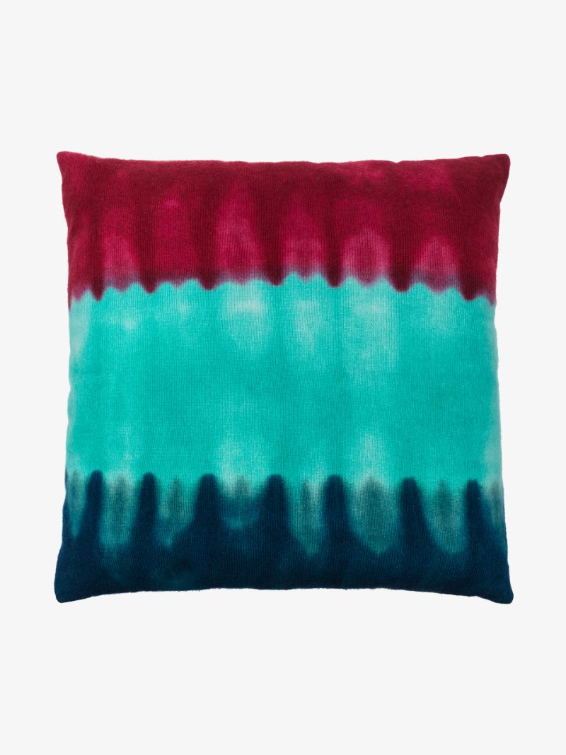 Multicoloured Gradient Heavy Cashmere Cushion