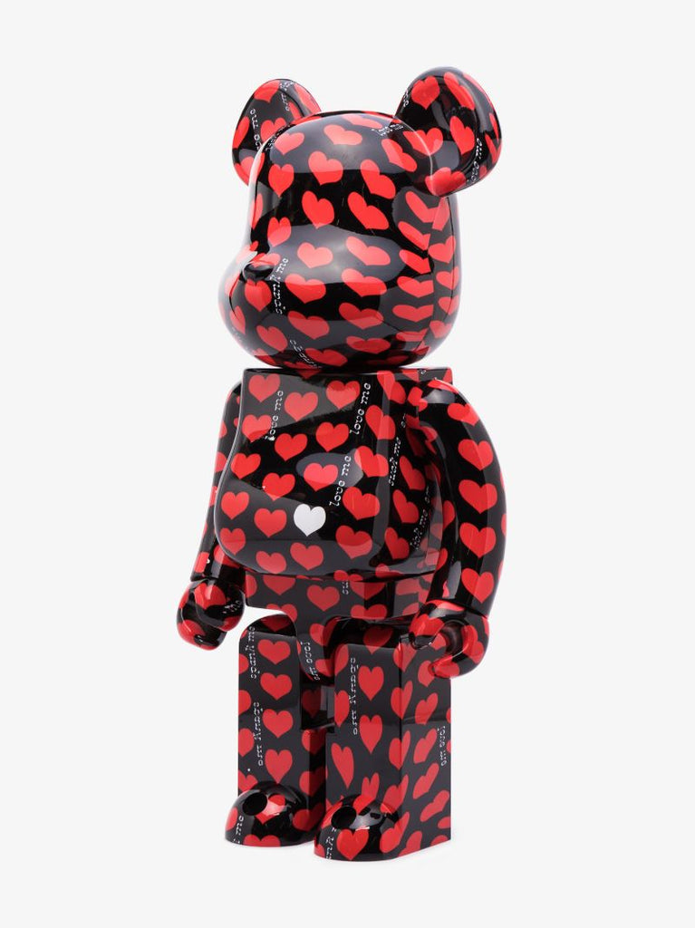 Black and Red Be@rbrick Hearts Toy
