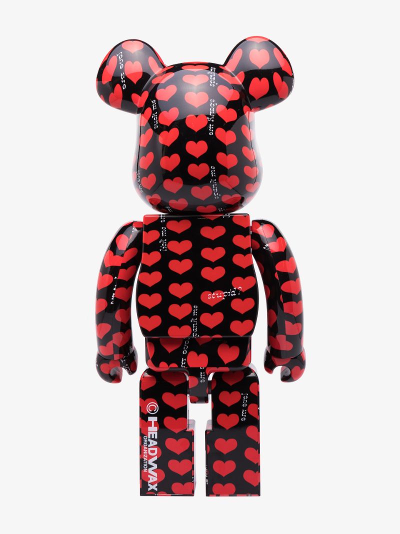 Black and Red Be@rbrick Hearts Toy