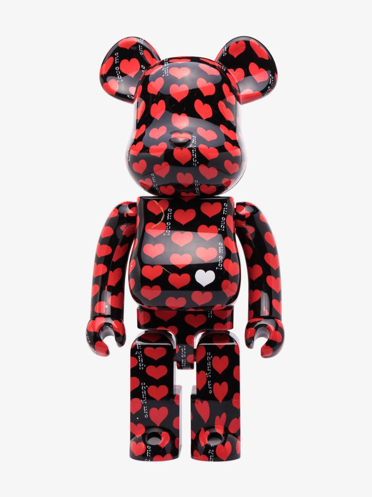 Black and Red Be@rbrick Hearts Toy