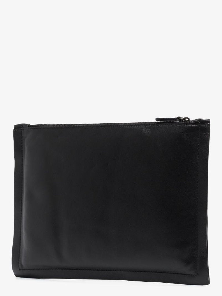 Black Viva Leather Clutch Bag