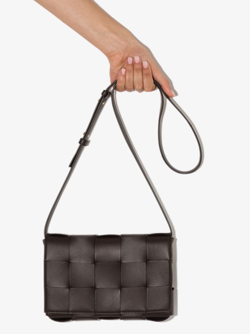 Brown Cassette Leather Shoulder Bag