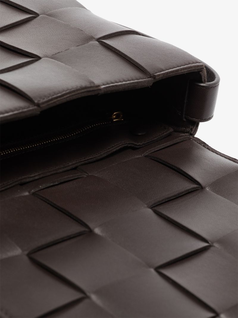 Brown Cassette Leather Shoulder Bag