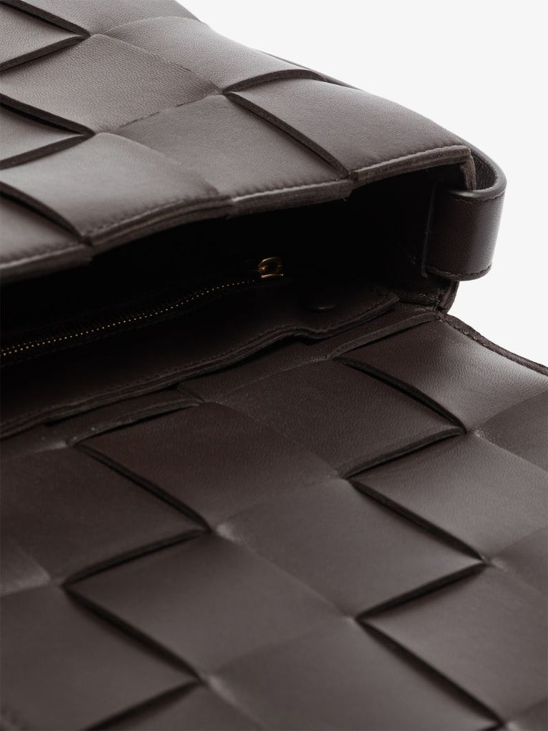 Brown Cassette Leather Shoulder Bag