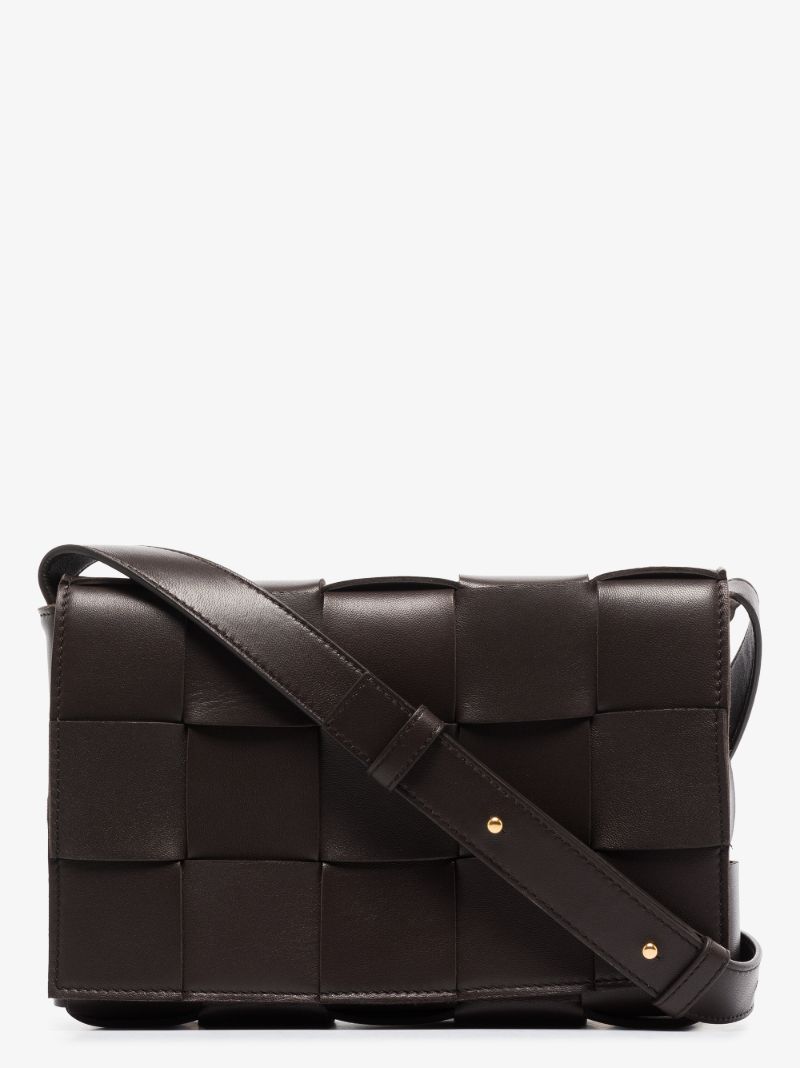 Brown Cassette Leather Shoulder Bag