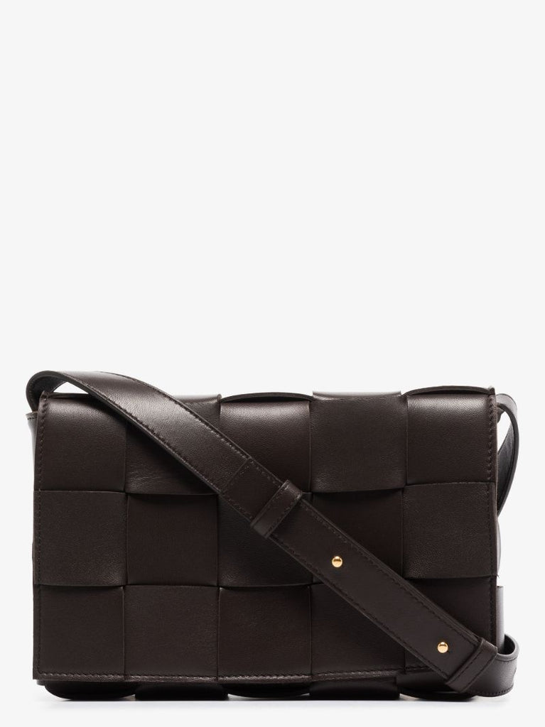 Brown Cassette Leather Shoulder Bag