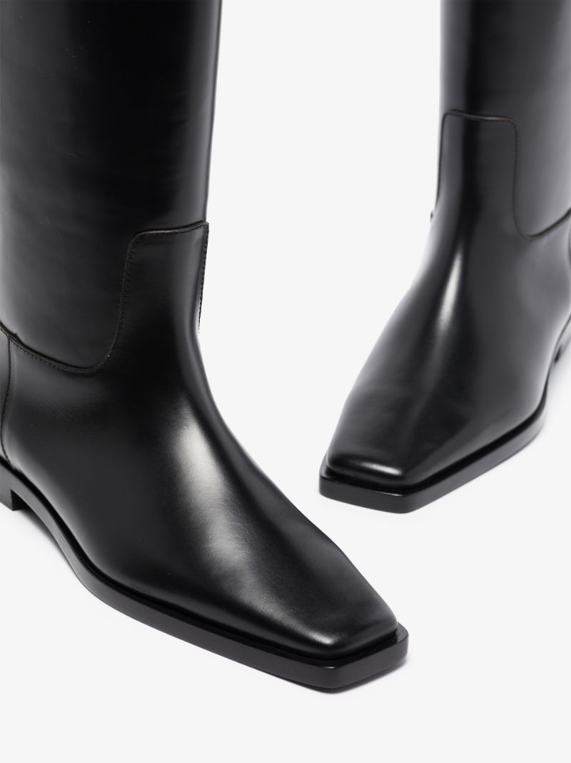 Black Leather Riding Boots