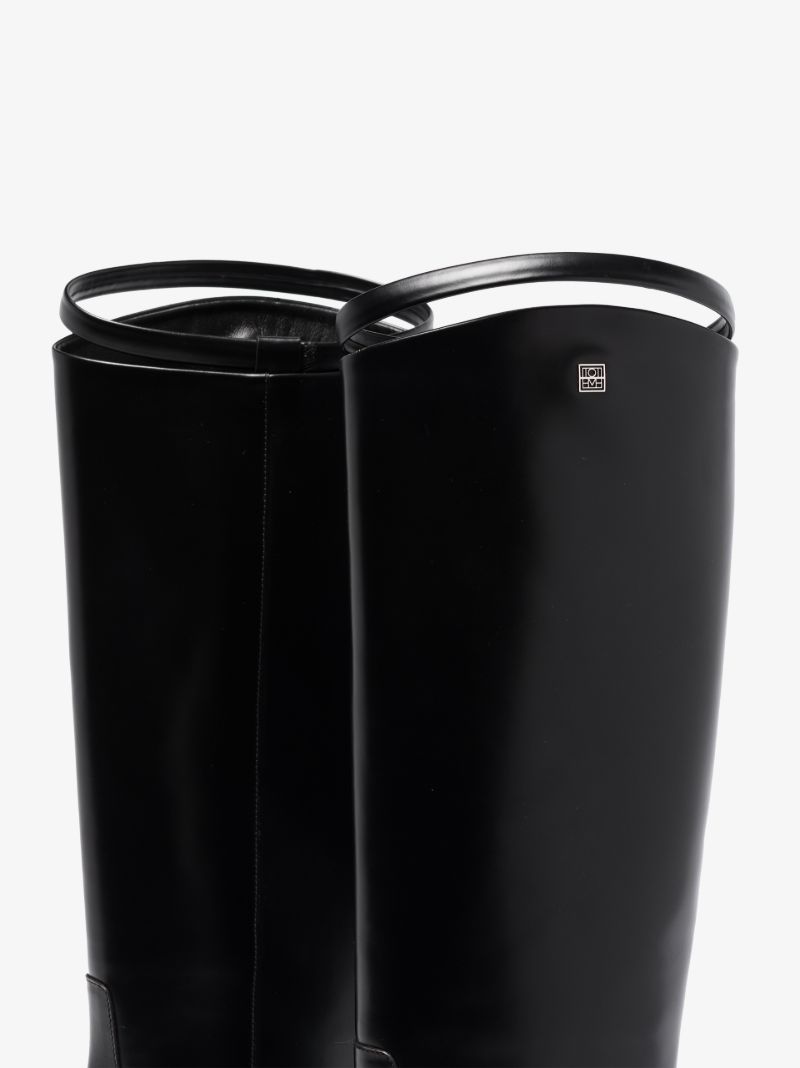 Black Leather Riding Boots
