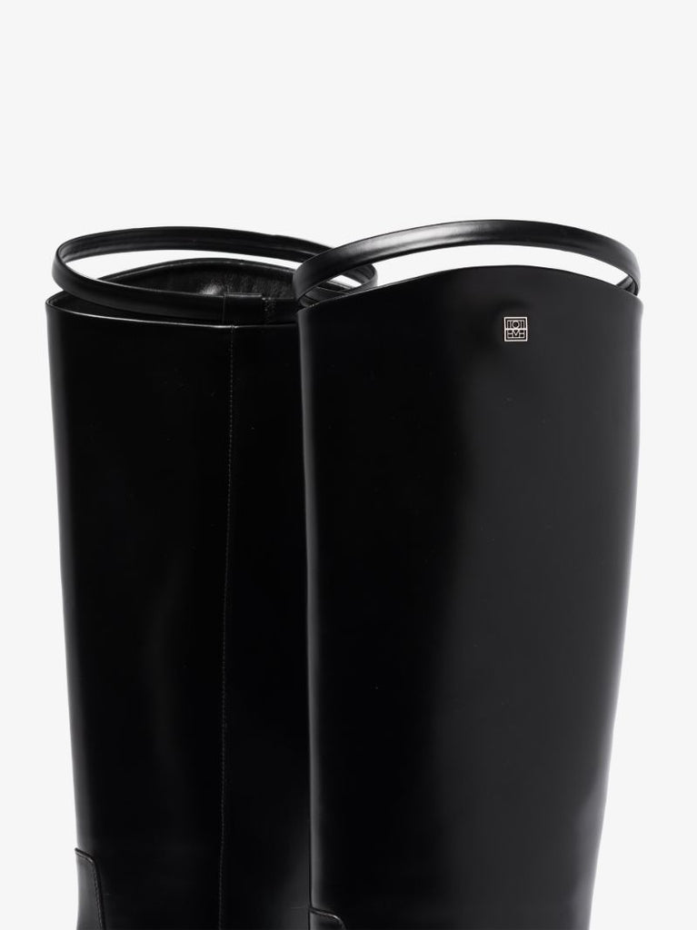 Black Leather Riding Boots