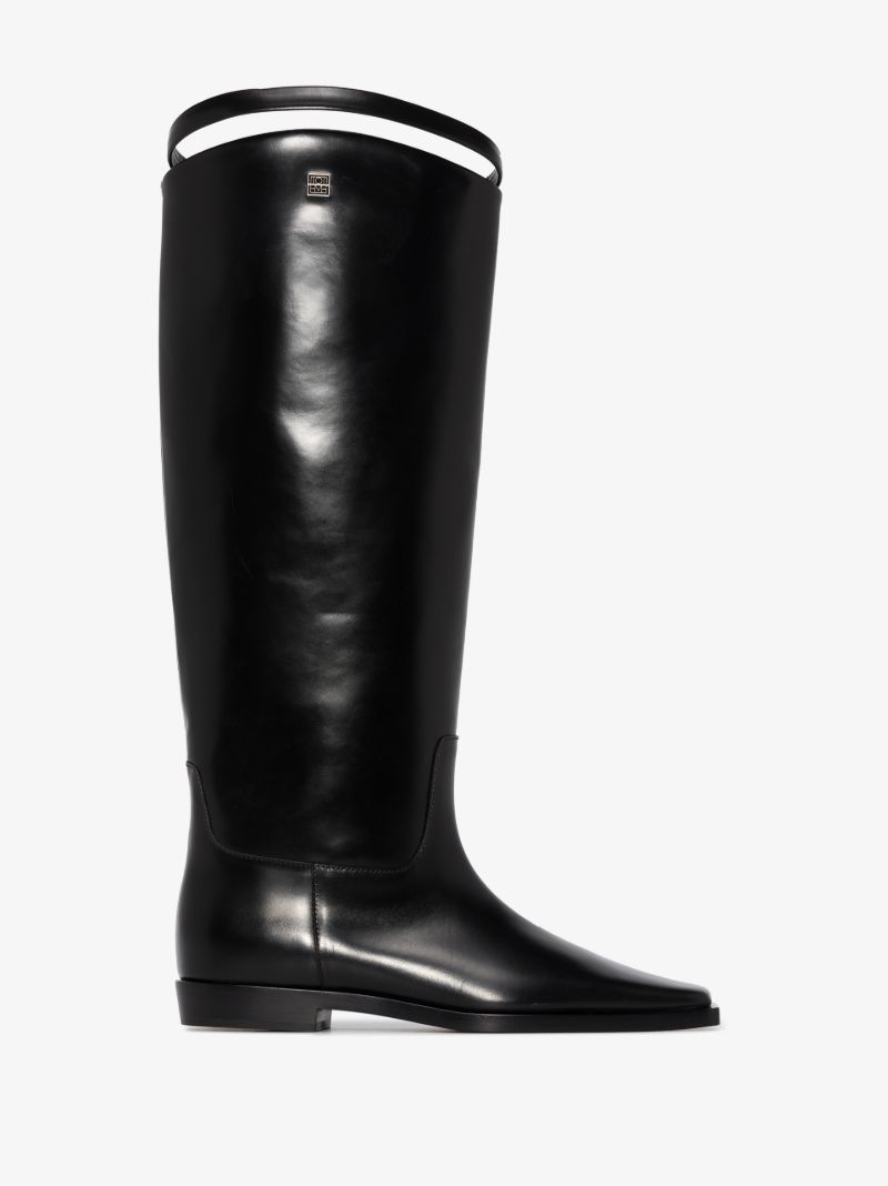 Black Leather Riding Boots