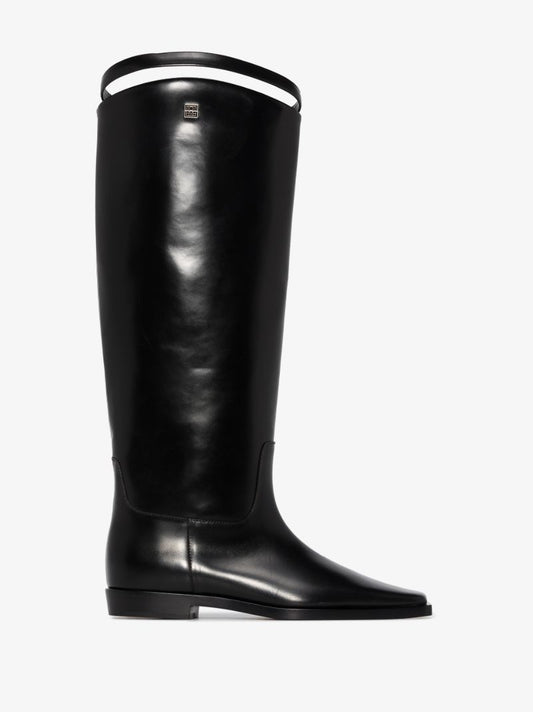 Black Leather Riding Boots