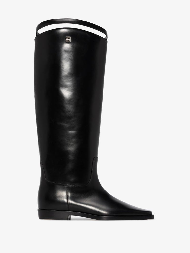 Black Leather Riding Boots