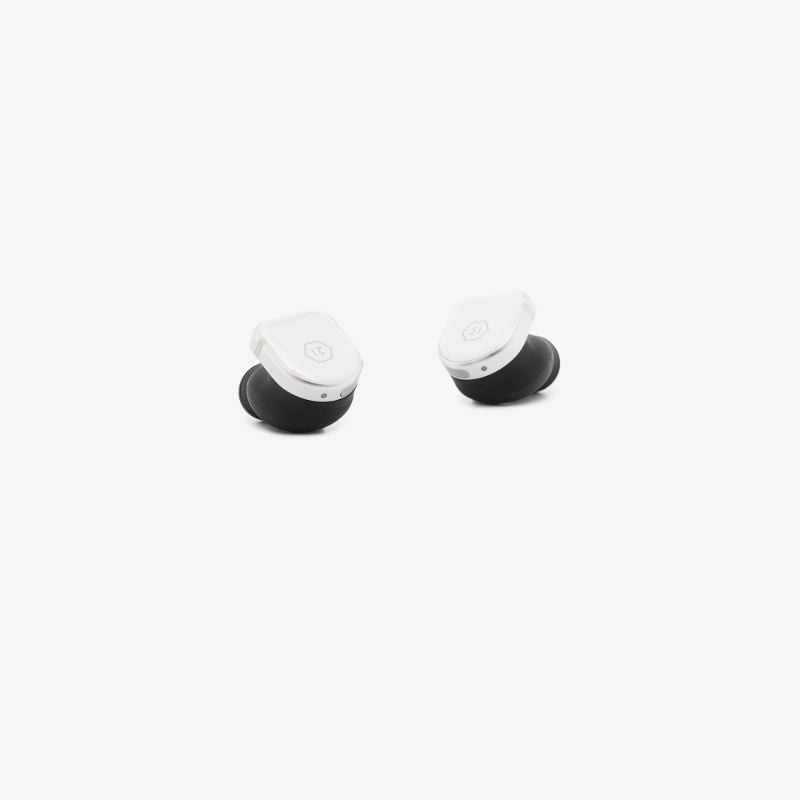 White Active Noise-cancelling Wireless Earphones
