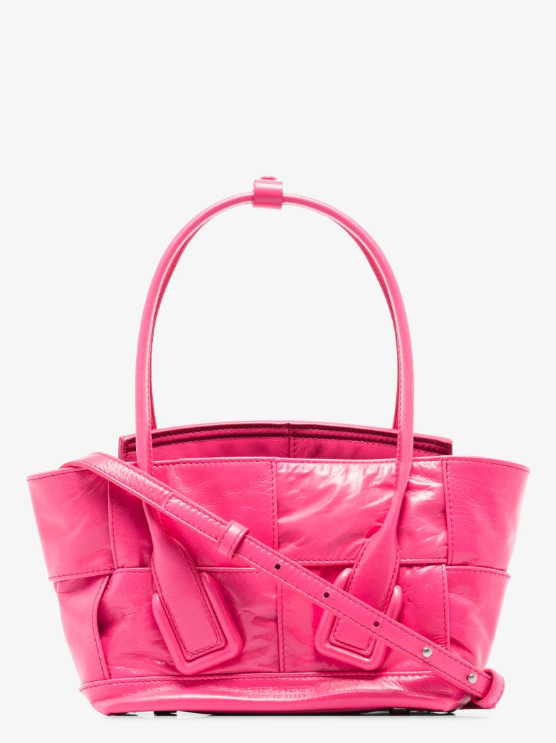 Pink Arco Mini Leather Tote Bag