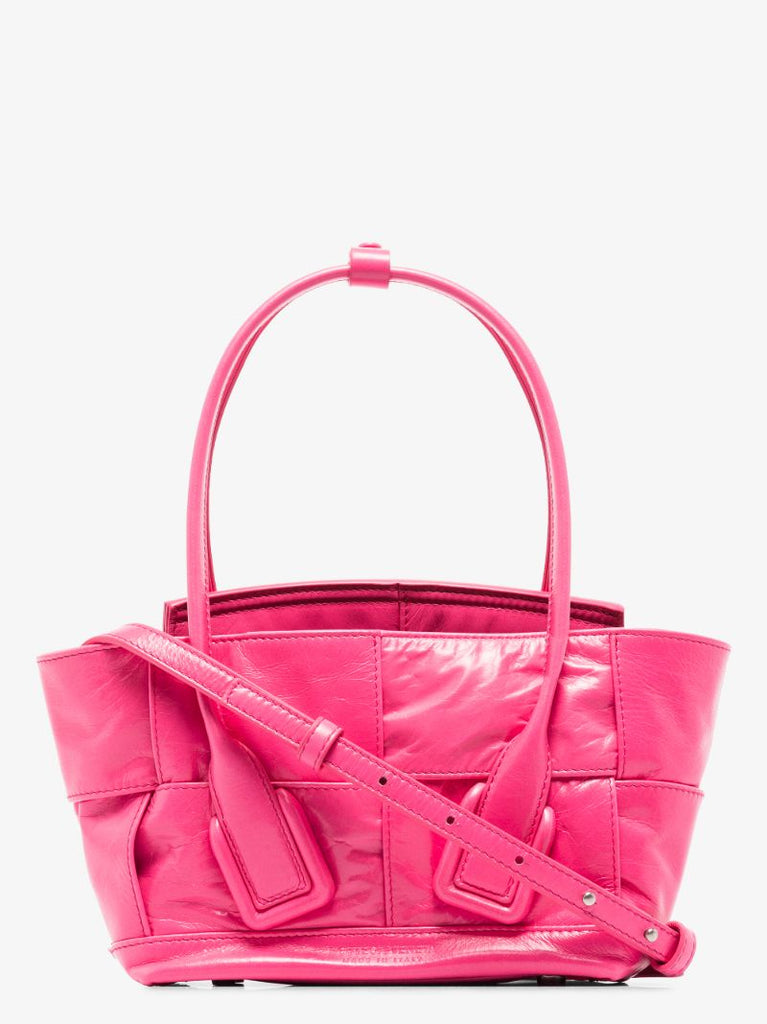 Pink Arco Mini Leather Tote Bag