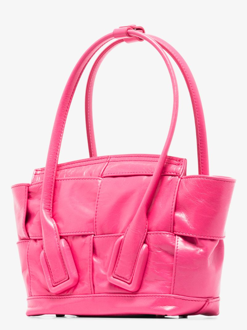Pink Arco Mini Leather Tote Bag