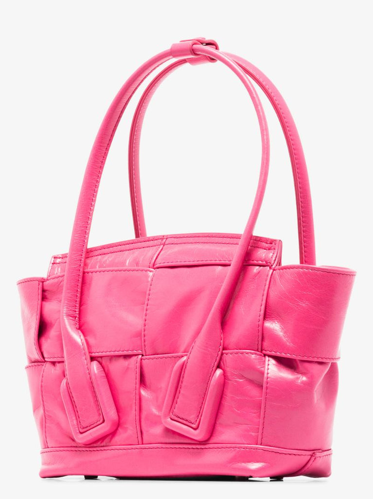 Pink Arco Mini Leather Tote Bag