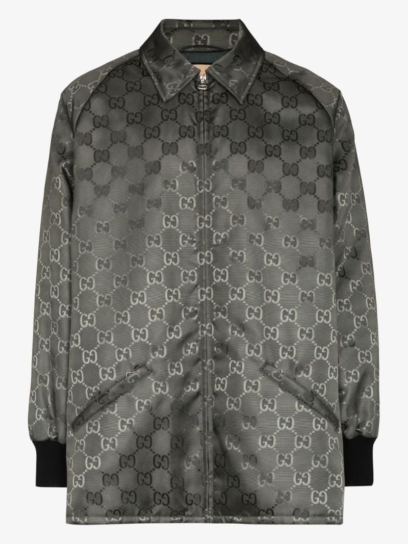 Grey Off the Grid Monogrammed Coach Jacket