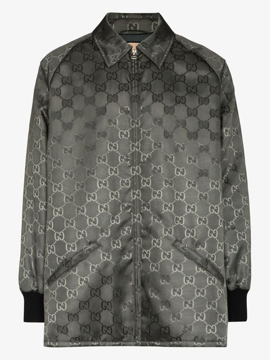Grey Off the Grid Monogrammed Coach Jacket