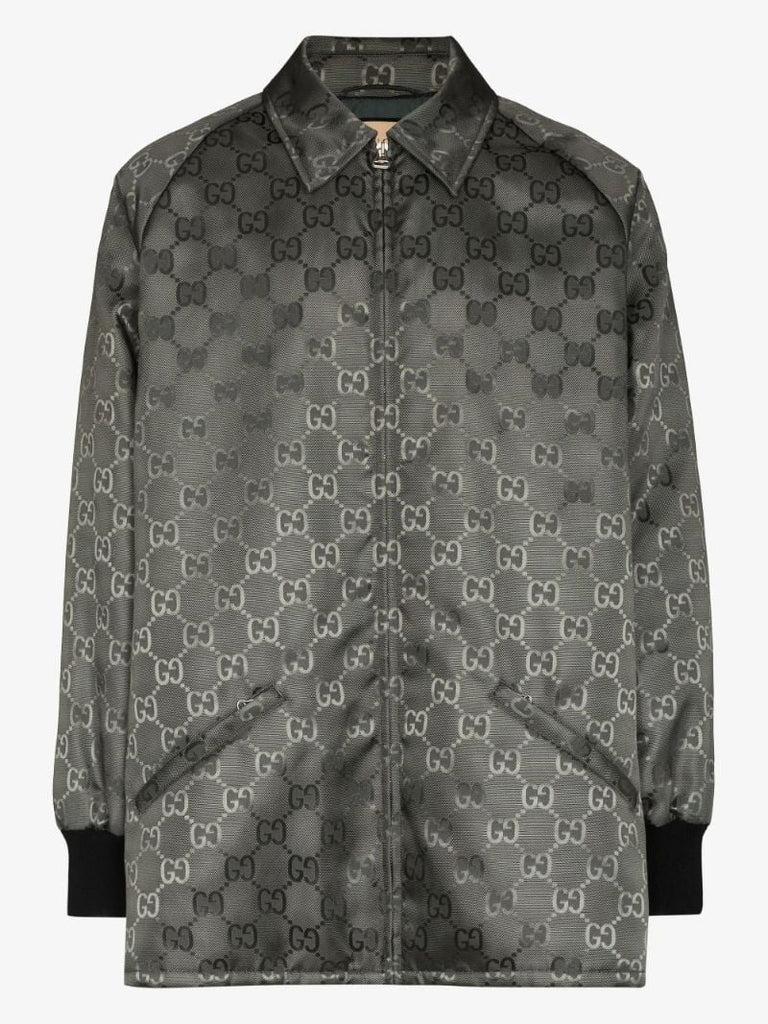 Grey Off the Grid Monogrammed Coach Jacket