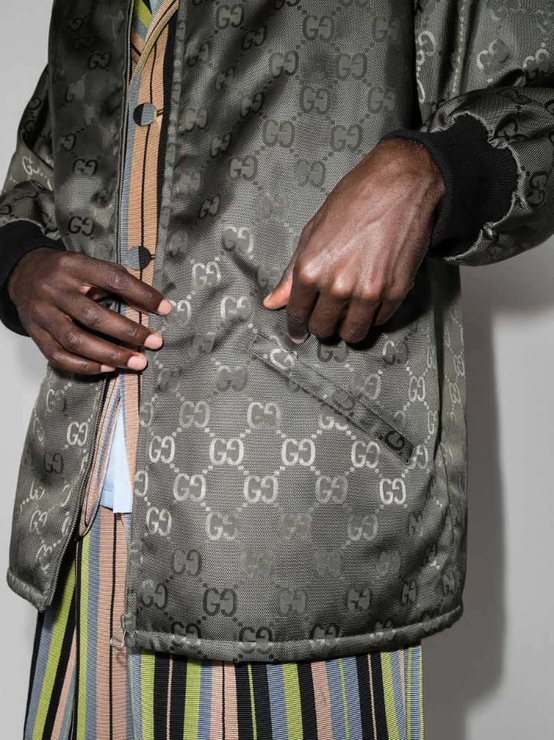 Grey Off the Grid Monogrammed Coach Jacket