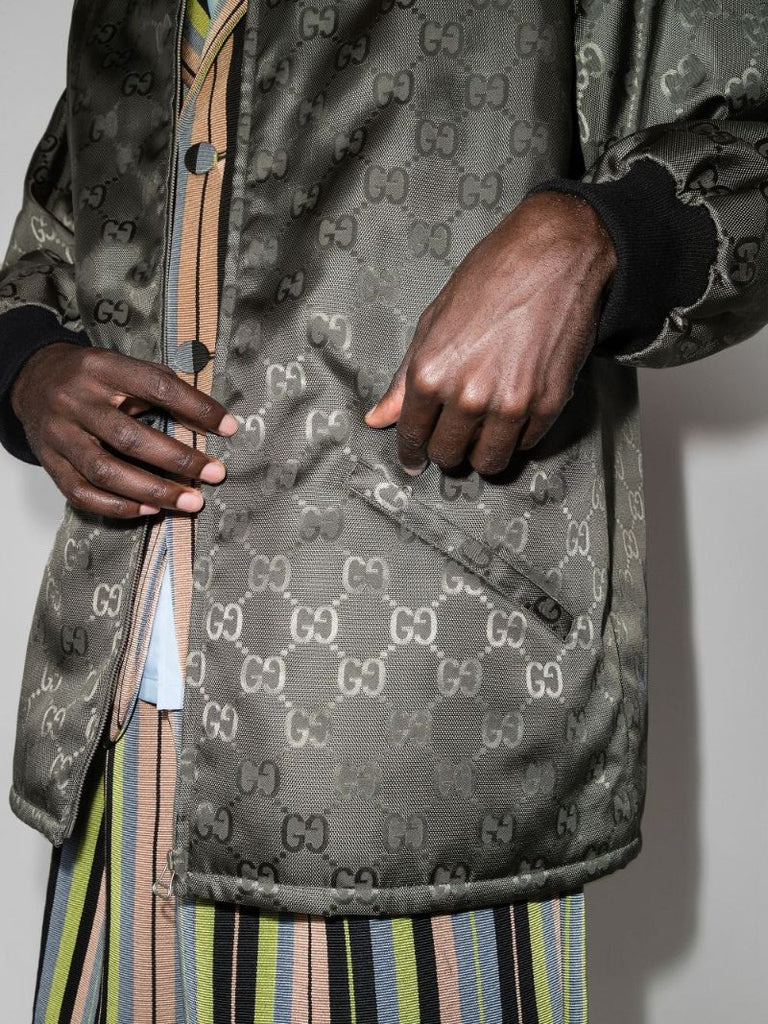 Grey Off the Grid Monogrammed Coach Jacket