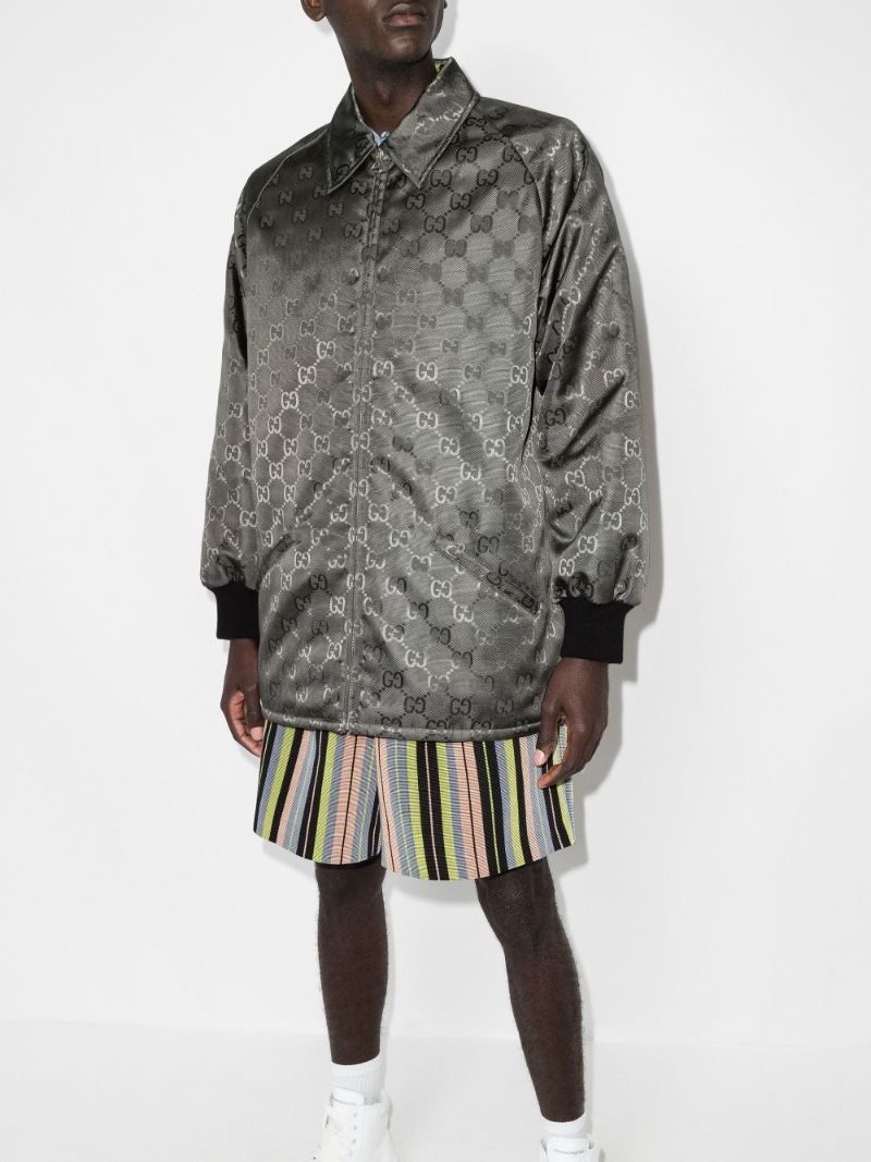 Grey Off the Grid Monogrammed Coach Jacket